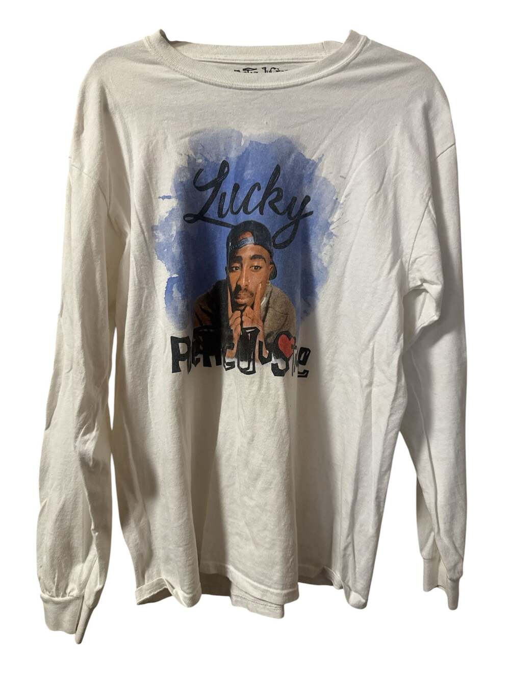 Poetic Justice 2Pac Tupac Shakur Lucky Graphic Long Sleeve T-Shirt